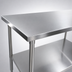 Thumbnail image #3 for John Boos Stallion 48-Inch x 30-Inch 16-Gauge 300 Series Stainless Steel Top Work Table with Adjustable Undershelf