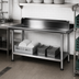 Thumbnail image #3 for John Boos Stainless Steel Dishtable Undershelf with Adjustable Bullet Feet, 77-5/8