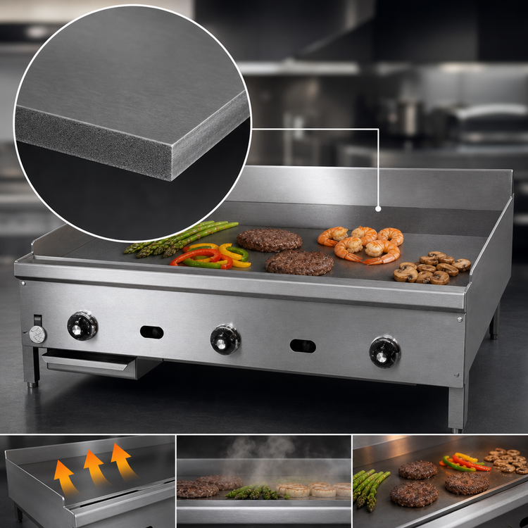 Product image #3 for Jade Range Supreme JGM-2436 36" Gas Countertop Griddle with 1" Thick Plate