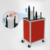Thumbnail image #3 for Atlas Metal MEPD2-6-1/2 Mobile Enclosed Plate Dispenser, 2-Tube, Unheated, 6-1/2 Inch Dish Capacity