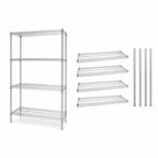 Thumbnail image #3 for Quantum WR63-1842C Wire Shelving Starter Kit, 42" W x 18" D x 63" H, 4 Shelves, Chrome Plated