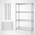 Thumbnail image #3 for Quantum Chrome Plated Stationary Wire Shelving Starter Kit, 72