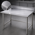 Thumbnail image #3 for Advance Tabco 60-Inch x 30-Inch 16-Gauge 430 Stainless Steel Work Table with 5-Inch Backsplash
