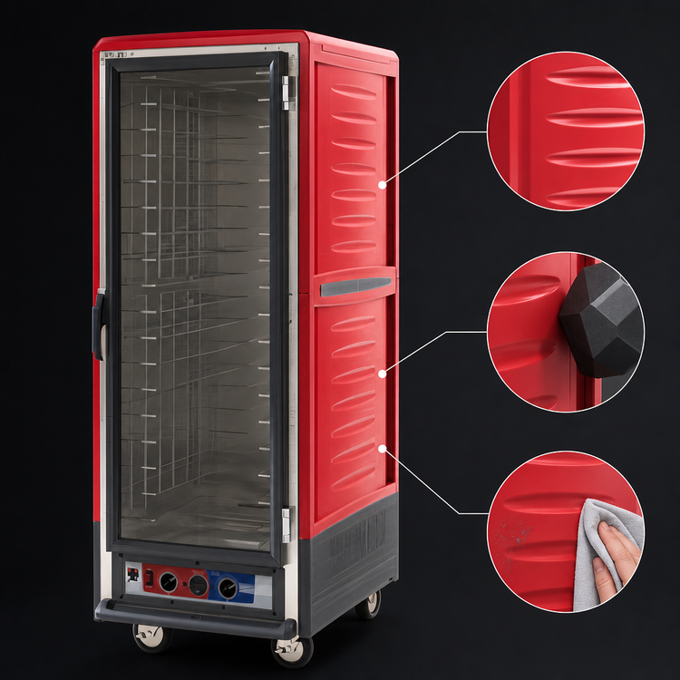 Product image #3 for Metro C5 3 Series Full Height Mobile Heated Holding Cabinet with Clear Polycarbonate Door, Low-Watt, 120V
