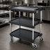 Thumbnail image #3 for Metro myCart Series 3-Shelf Polymer Utility Cart, Open Base, Black