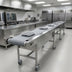 Thumbnail image #2 for Dinex DXIESFB20 20 Foot Fabric Belt Tray Make-Up Conveyor