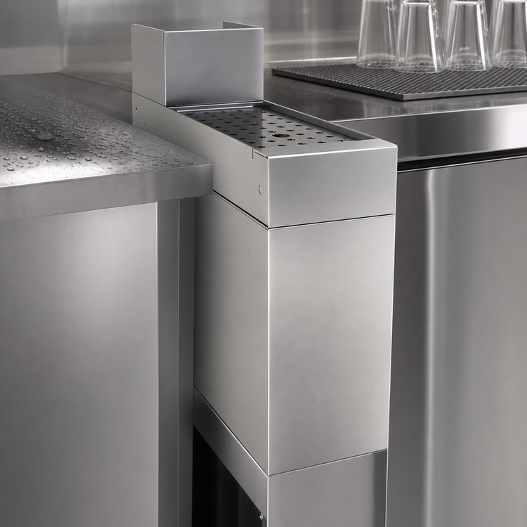 Product image #3 for Glastender TCA Stainless Steel Tubing Chase for 19-Inch Deep Underbar Units, 6-Inch Wide