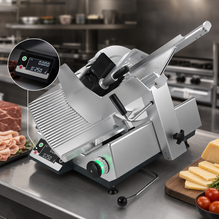 Product image #3 for Bizerba GSP HD I W-90-K12 13-Inch Semi-Automatic Heavy Duty Illuminated Safety Slicer with Integrated Scale