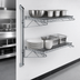 Thumbnail image #3 for Quantum Wall-Mounted Cantilever Double-Shelf Wire Shelving Unit, 60 x 24 Inches, Chrome Plated