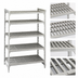 Thumbnail image #4 for Cambro Camshelving Premium 5-Shelf Stationary Starter Unit, 24 x 42 x 64 Inches, Vented Polymer Shelving, Speckled Gray