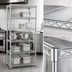 Thumbnail image #3 for Eagle Group 5-Tier Stationary QuadTruss® Wire Starter Shelving Unit, 24 x 21 x 86 Inches, Chrome-Plated