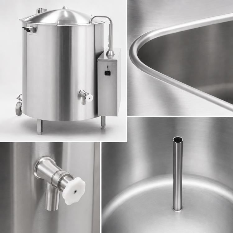 Product image #3 for Legion HEC-30 30-Gallon Electric 2/3 Jacketed Stationary Steam Kettle