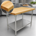 Thumbnail image #3 for Advance Tabco Hard Maple Top Work Table with Adjustable Undershelf, 60