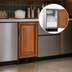 Thumbnail image #3 for Hoshizaki C-80BAK-DS Undercounter Self-Contained Air-Cooled Nugget Ice Machine with Built-In 27 lb Storage Bin and Customized Cabinet Door System