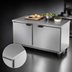 Thumbnail image #3 for Beverage-Air 60-Inch Two-Section Worktop Refrigerator with Flat Top and Solid Doors