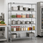Thumbnail image #3 for Eagle Redi-Pak 5-Tier Stationary Wire Shelving Unit, 48 x 18 x 63 Inches, Hybrid Epoxy Finish