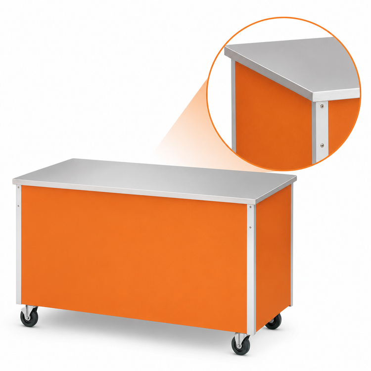 Product image #3 for Vollrath 4-Series Signature Server Utility Serving Counter, 28 x 28 x 27 Inch, Stainless Steel Top, Enclosed Base