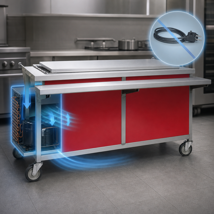 Product image #3 for Director's Choice DCS3-FTU 50" Mobile Self-Contained Frost Top Unit
