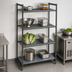 Thumbnail image #3 for Cambro Camshelving Basics Plus 4-Tier Stationary Starter Unit, 24W x 30D x 64H, Vented and Solid, Brushed Graphite