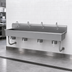 Thumbnail image #3 for Advance Tabco 4-Station Wall Mounted Knee Operated Multiwash Hand Sink with Gooseneck Spouts, 80 Inch, 304 Stainless Steel
