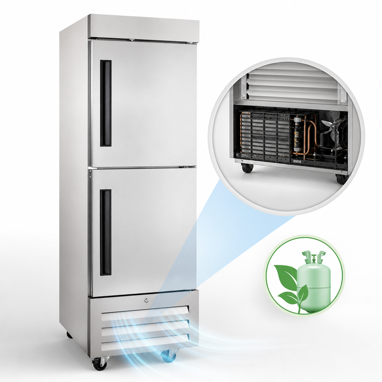 Product image #3 for Centerline CLBM-23F-HS-R One-Section 19.89 Cu. Ft. Half-Solid Door Reach-In Freezer