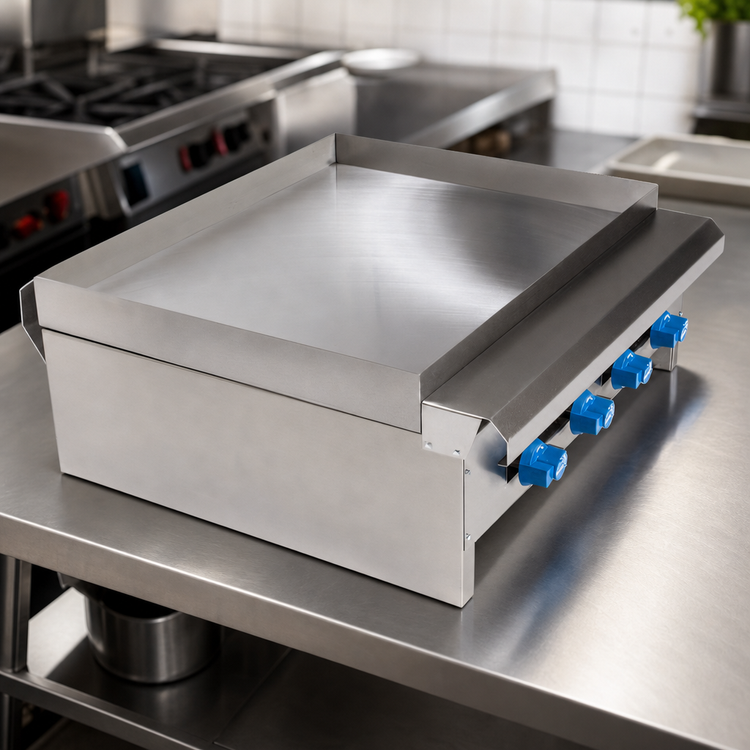 Product image #3 for Comstock-Castle EG48T-PPG Countertop Gas Potato Pancake Griddle with Thermostatic Controls