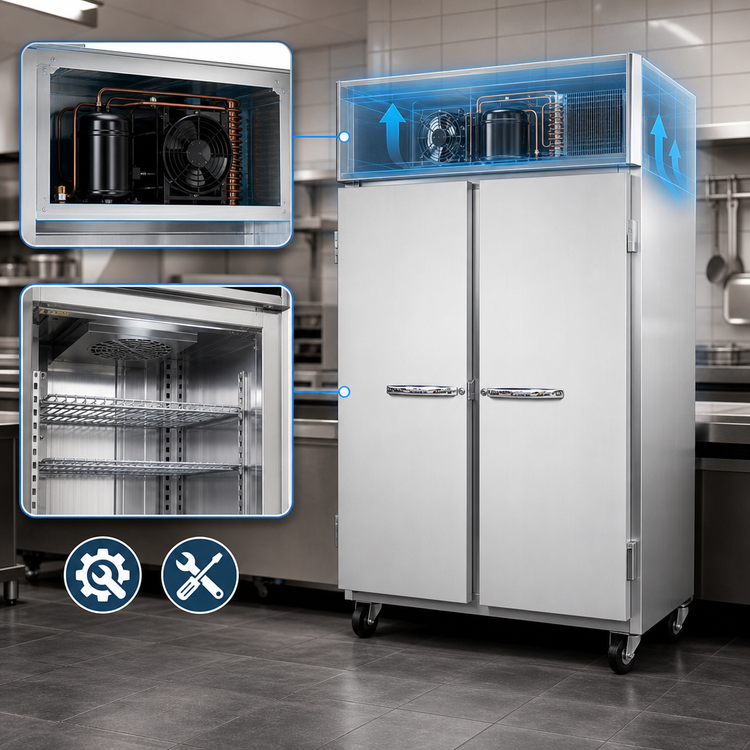 Product image #3 for Continental Refrigerator 2FESN Extra-Wide Two-Section Shallow Depth Reach-In Freezer