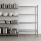 Thumbnail image #3 for Eagle Group A4-63-2430C 4-Tier Add-On Wire Shelving Unit, 30 x 24 x 63 Inches, Chrome-Plated