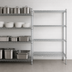 Thumbnail image #3 for Eagle Group 4-Tier Add-On Wire Shelving Unit, 30 x 24 x 63 Inches, Chrome-Plated