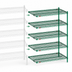 Thumbnail image #4 for Super Erecta Add-On Wire Shelving Unit, 72W x 24D x 74H, 5 Shelves, Metroseal 3 Green Epoxy Finish with Microban