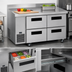 Thumbnail image #3 for Hoshizaki Steelheart 60-Inch Two-Section Worktop Refrigerator with 4 Drawers