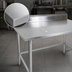 Thumbnail image #3 for John Boos Stallion 84-Inch x 36-Inch Stainless Steel Work Table with 5-Inch Backsplash and Galvanized Base