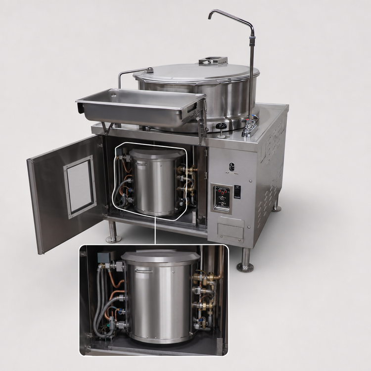 Product image #3 for Southbend Steam 40-Gallon Electric Manual-Tilt Steam Jacketed Kettle with Cabinet Base