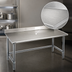 Thumbnail image #3 for Budget Series 48-Inch x 30-Inch 430 Stainless Steel Work Table with 4-1/2-Inch Backsplash and Tubular Base