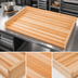 Thumbnail image #3 for John Boos 60 Inch x 36 Inch Laminated Northern Hard Rock Maple Edge Grain Bakers' Work Table Top with 4 Inch Coved Backsplash