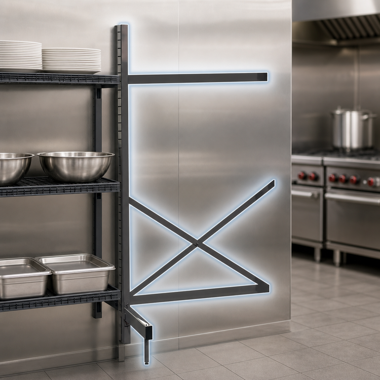 Product image #3 for Metro SmartLever 60-Inch Wide x 21-Inch Deep Cantilevered Shelving Add-On Kit