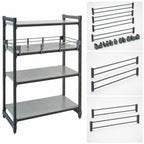 Thumbnail image #4 for Cambro Camshelving® Elements ESR1472151 Full Shelf Rail Kit, 72"L x 14"D x 4-1/4"H, Double-Level Polypropylene, Soft Gray