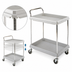 Thumbnail image #3 for Metro Deep Ledge 2-Tier Polymer Utility Bus Cart with Open Base and Adjustable Shelves