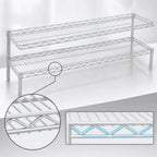 Thumbnail image #3 for Eagle Group QuadTruss FCM1430W 2-Tier Front Case Cantilever Wire Shelving Unit, 30 x 14 x 14 Inches, White Epoxy Finish