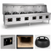 Thumbnail image #3 for MasterRange 6-Section Gas Wok Range with Flue, Stainless Steel Deck and Sides