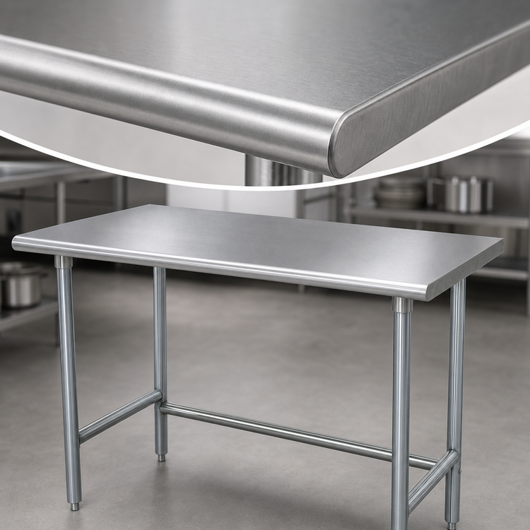 Product image #3 for Advance Tabco Special Value Series 30-Inch x 24-Inch Flat Top Stainless Steel Open Base Work Table