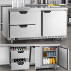 Thumbnail image #3 for Beverage Air UCRD60AHC-2 Two-Section Undercounter Refrigerator, 60-Inch, 17.1 Cu. Ft., 2 Drawers and 1 Solid Door