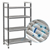 Thumbnail image #3 for Cambro Camshelving Elements XTRA 4-Tier Stationary Starter Unit, 36W x 24D x 64H, Vented Polymer Shelving