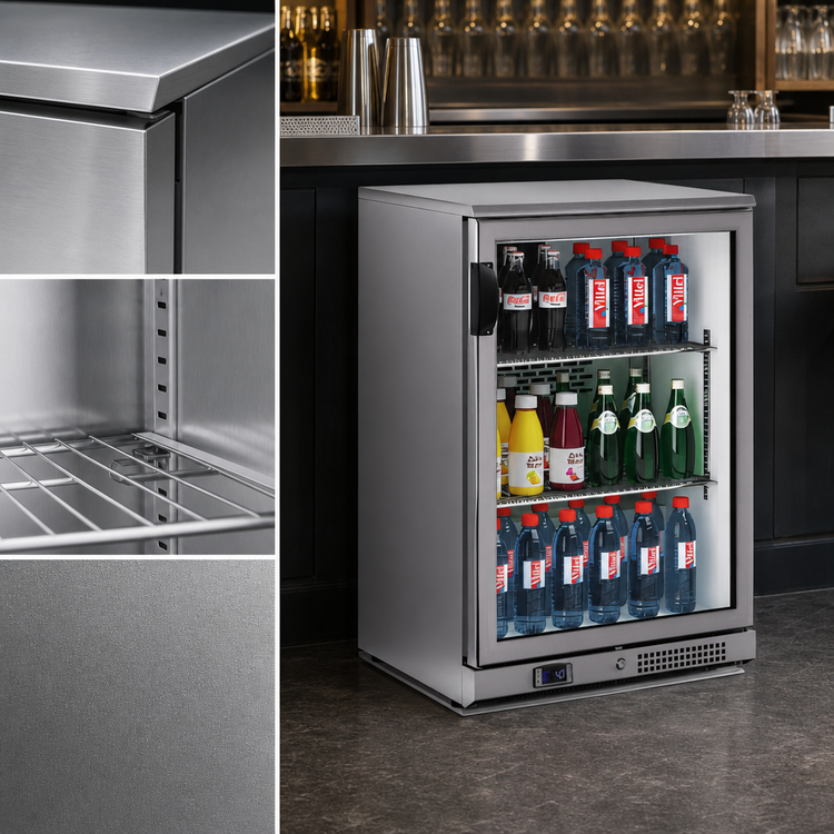 Product image #3 for BK Resources 24-Inch Single Glass Door Bottom-Mount Back Bar Refrigerator