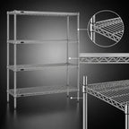 Thumbnail image #3 for Eagle Redipak 4-Tier Wire Shelving Unit, 60 x 18 x 63 Inches, Zinc Finish