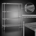 Thumbnail image #3 for Eagle Redipak 4-Tier Wire Shelving Unit, 60 x 18 x 63 Inches, Zinc Finish