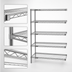 Thumbnail image #3 for Eagle Group 5-Tier Add-On Wire Shelving Unit with QuadTruss, 48 x 24 x 74 Inches, Stainless Steel Finish