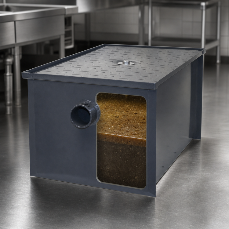 Product image #3 for John Boos GT-40 40 lb. Grease Interceptor, 20 GPM, 3-Inch No-Hub Connections