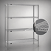 Thumbnail image #3 for Eagle Group Valu-Master Red-i-Pak Stationary 4-Tier Wire Shelving Unit, 60 x 24 x 63 Inches, Pewter Gray Epoxy Finish