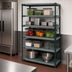 Thumbnail image #3 for Quantum 5-Tier Stationary Wire Plastic Mat Shelving Unit, 60W x 24D x 63H, Green Epoxy Coated